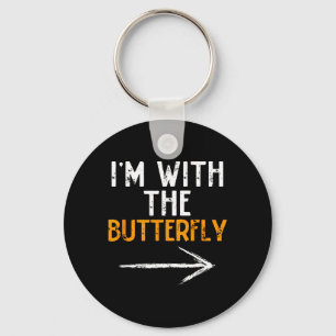 With The Butterfly Halloween Matching Costume Key Ring