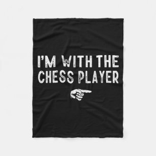 With The Chess Player Matching Lazy Costume Fleece Blanket