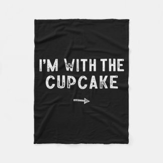 With The Cupcake Costume Matching Lazy Halloween Fleece Blanket
