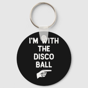 with The Disco Ball Funny Halloween Matching Key Ring