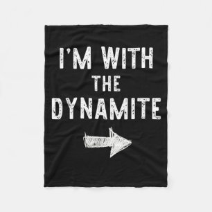with The Dynamite Funny Halloween Couple Costume Fleece Blanket