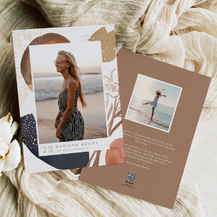 With the Flow   Foil Photo Graduation Announcement