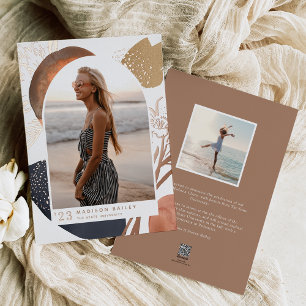 With the Flow   Foil Photo Graduation Announcement