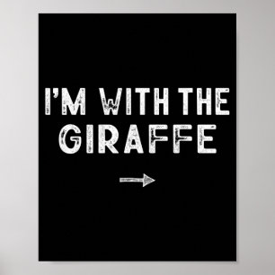 With The Giraffe Costume Matching Lazy Halloween Poster