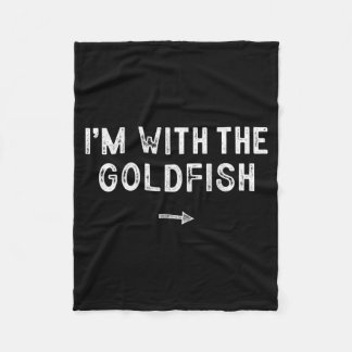With The Goldfish Costume Matching Lazy Halloween Fleece Blanket