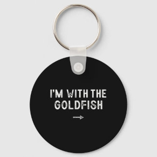 With The Goldfish Costume Matching Lazy Halloween Key Ring