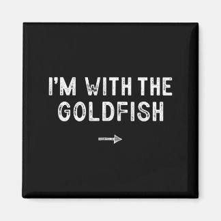 With The Goldfish Costume Matching Lazy Halloween Magnet