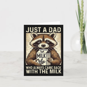 With The Milk Fathers Day Dad Husband Retro Vintag Card