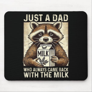 With The Milk Fathers Day Dad Husband Retro Vintag Mouse Pad