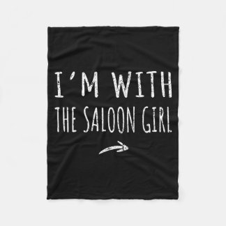 With The Saloon Girl Matching Lazy Halloween Fleece Blanket