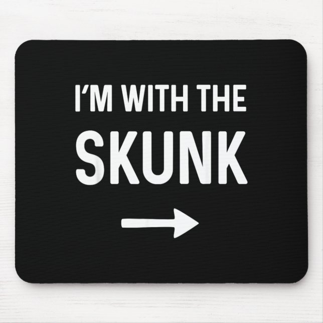 with The Skunk Funny Halloween Costume Mouse Pad (Front)