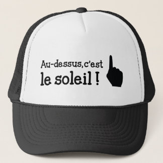 With the top it is the sun! trucker hat