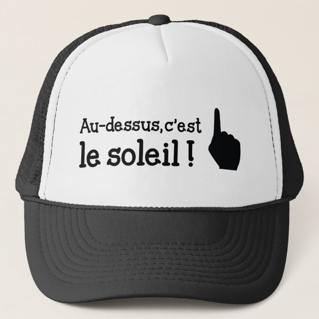 With the top it is the sun! trucker hat (Front)
