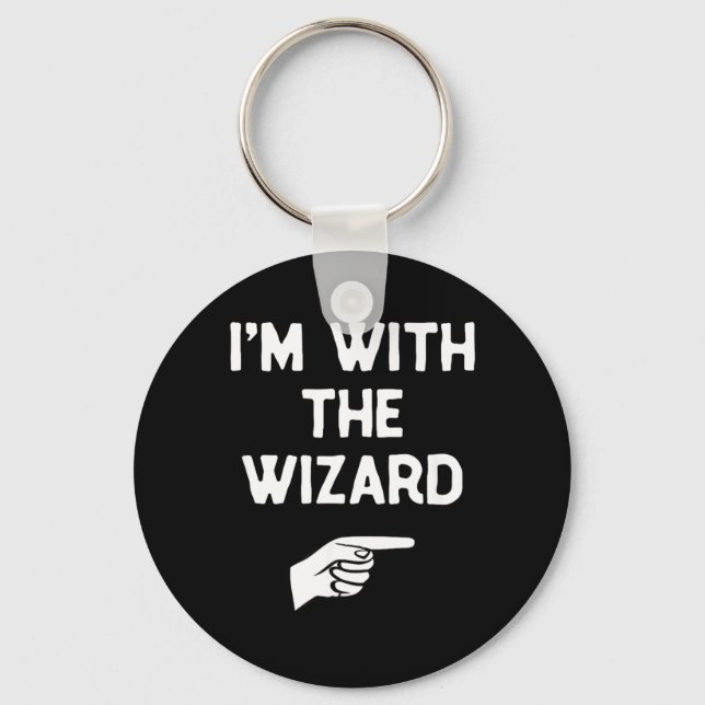 with The Wizard Funny Halloween Matching Costume Key Ring (Front)
