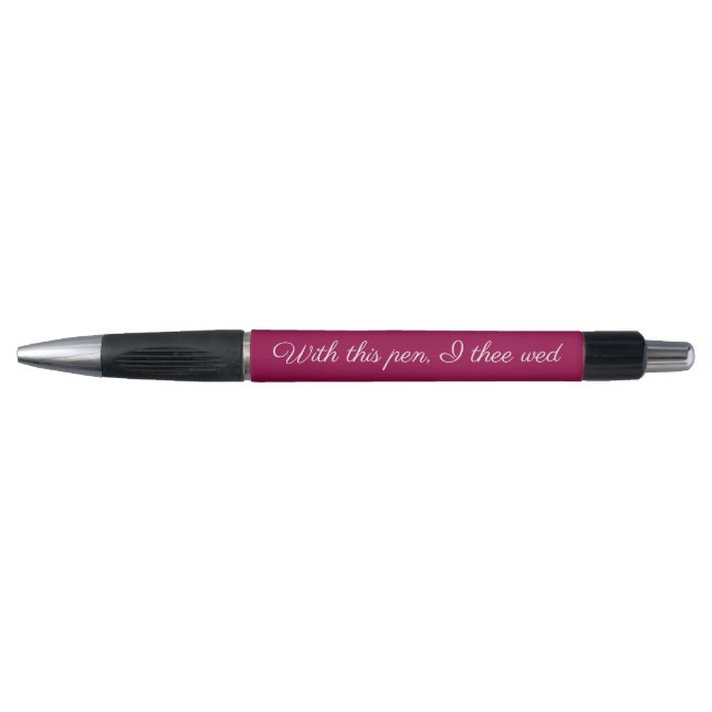 With This Pen I Thee Wed Personalised Wedding Day (Front)