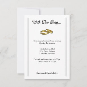 With this Ring... - Reception Invitation