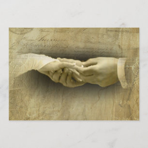 With this Ring, Romantic Vintage Wedding Love Invitation