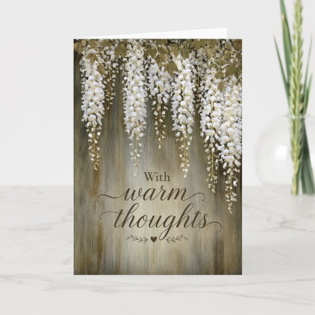 With Warm Thoughts Floral Cascade Card (Front)