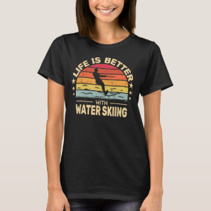 with Water Skiing retro men waterskiing T-Shirt