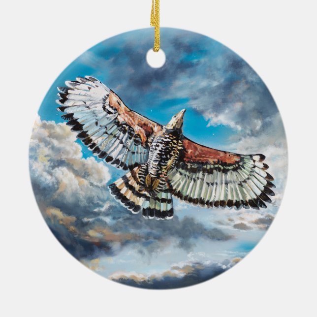 With Wings as Eagles - Ceramic Tree Decoration (Back)