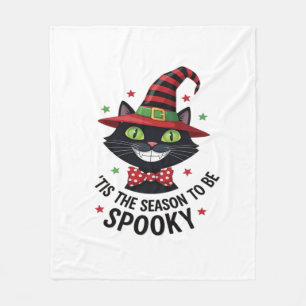 With Witch Hat And Tie Fleece Blanket