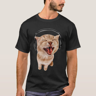 With Women Cat Headphones Meme T-Shirt