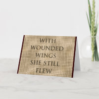 With Wounded Wings She Flew Encouragement