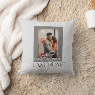 With You I am Home Family Photo Template Cushion