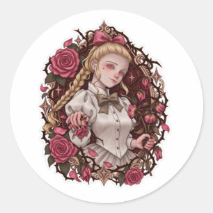 Withered Rose-Dark Gothic Symbolic Art Sticker