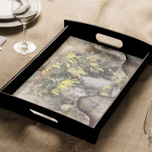 Withered Sunflowers   Distressed Grunge Decoupage Tissue Paper