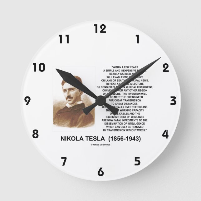 Within A Few Years Simple Inexpensive Device Tesla Round Clock (Front)