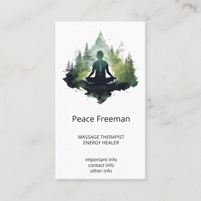 Within the Silence | Forest Meditation Business Card (Front)