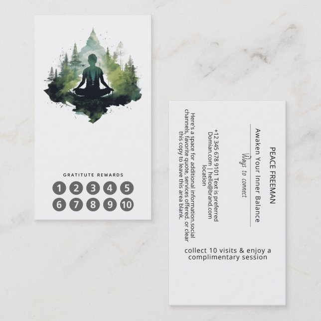 Within the Silence | Forest Meditation Business Card (Front/Back)