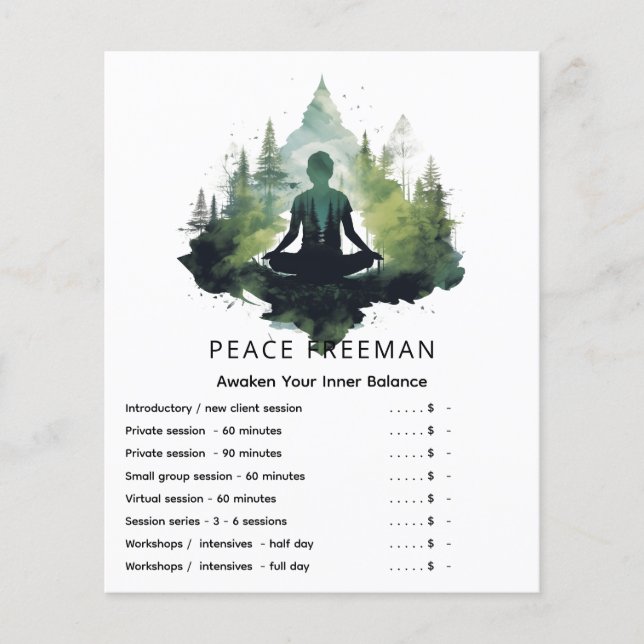 Within the Silence | Forest Meditation Flyer (Front)