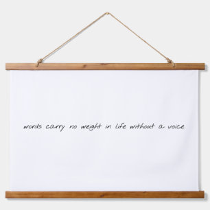 Without A Voice Wood Topped Wall Tapestry