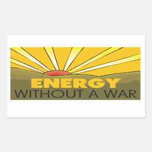Without A War Solar Rectangular Sticker