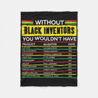 Without Black Inventors History Month African Men Fleece Blanket