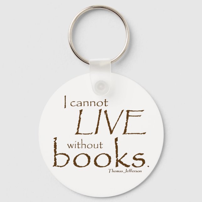Without Books Key Ring (Front)