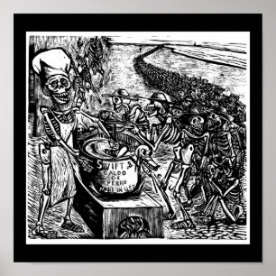 "Without Bread, Land, or Money, the Laborer Flees Poster