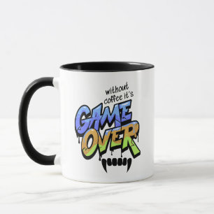 Without Coffee It’s Game Over – Graffiti Style Mug