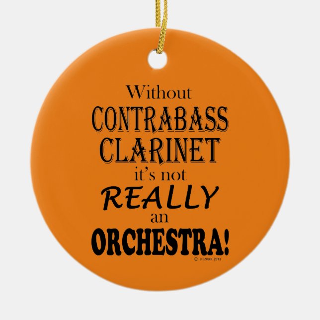 Without Contrabass Clarinet - Orchestra Ceramic Or Tree Decoration (Front)