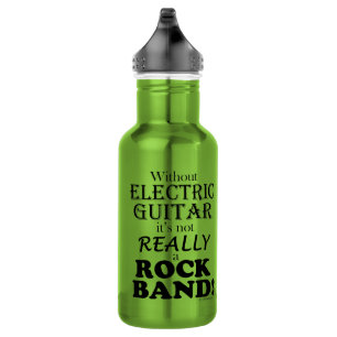 Without Electric Guitar - Rock Band 532 Ml Water Bottle