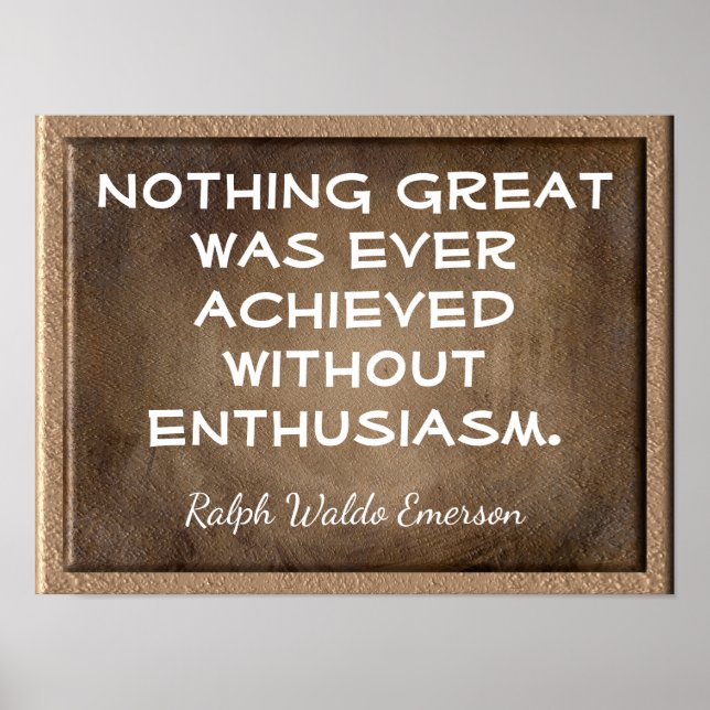 Without Enthusiasm _Emerson quote - print (Front)