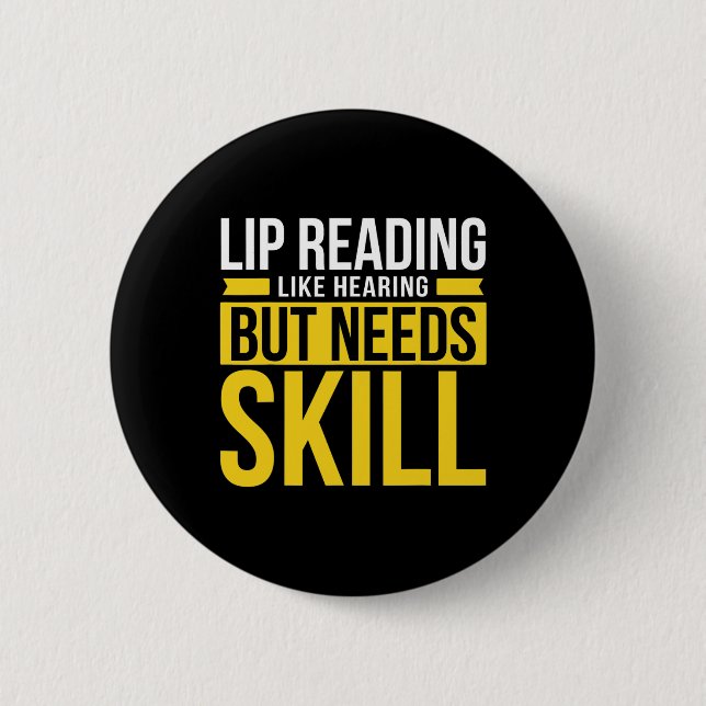 Without Hearing - Deaf - Unable To Hear - Deaf Awa 6 Cm Round Badge (Front)