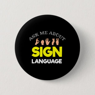 Without Hearing - Deaf - Unable To Hear - Deaf Awa 6 Cm Round Badge