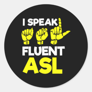 Without Hearing - Deaf - Unable To Hear - Deaf Awa Classic Round Sticker