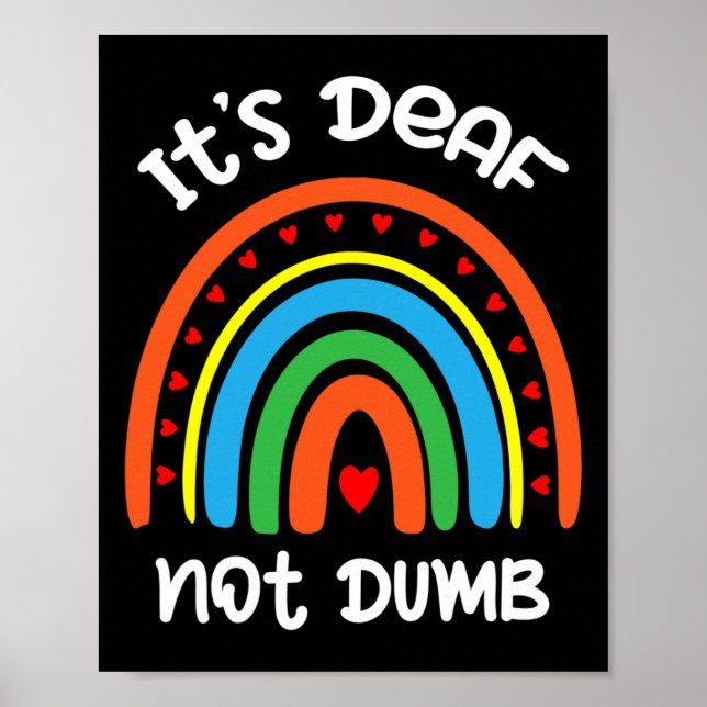 Without Hearing - Deaf - Unable To Hear - Deaf Awa Poster (Front)
