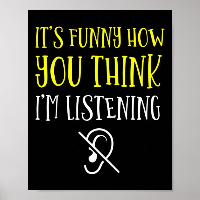 Without Hearing - Deaf - Unable To Hear - Deaf Awa Poster (Front)