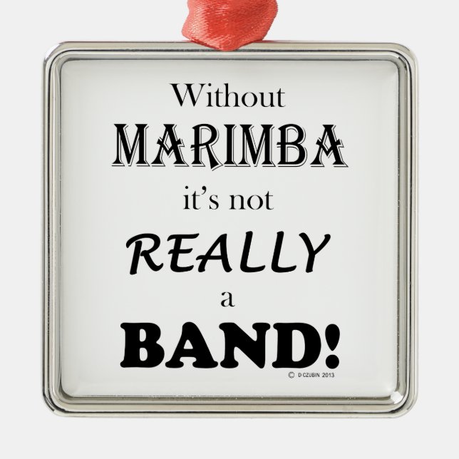 Without Marimba - Band Metal Tree Decoration (Front)
