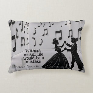 Without music life would be a mistake decorative cushion